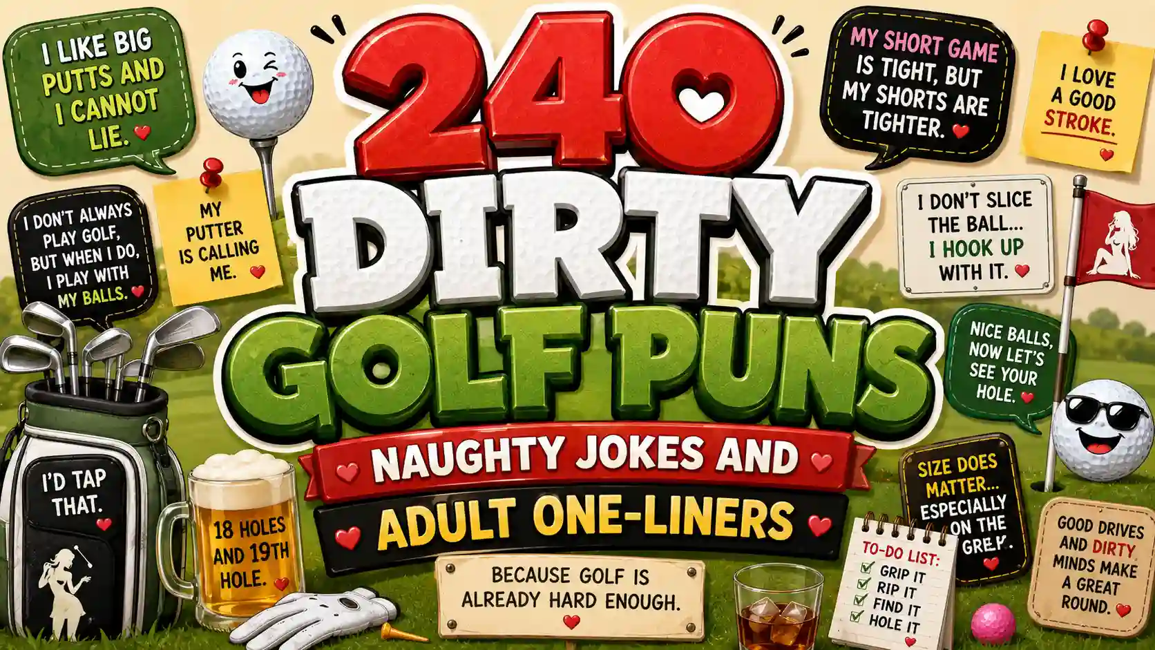 240 Dirty Golf Puns, Naughty Jokes and Adult One-Liners