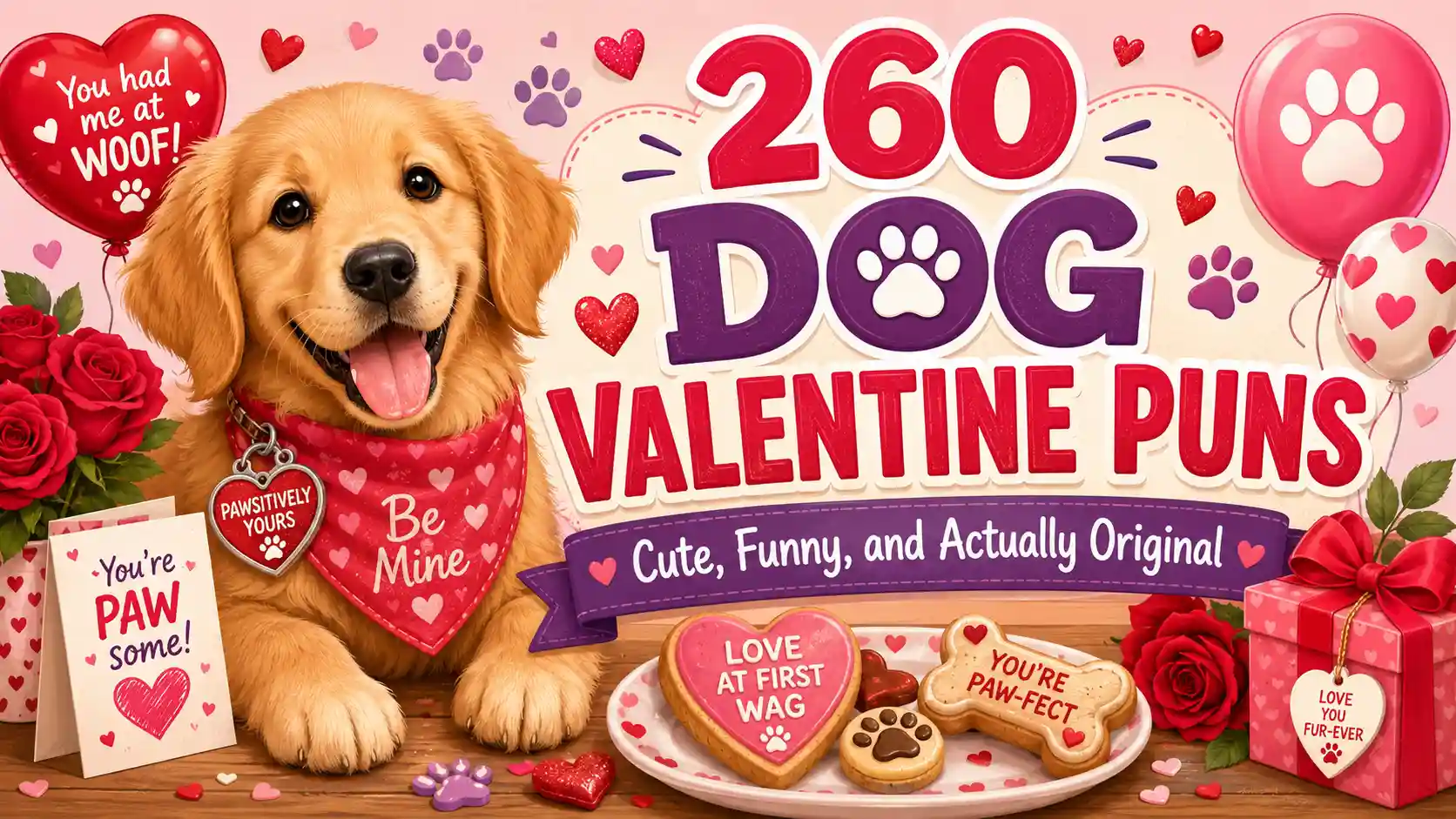 260 Dog Valentine Puns That Are Cute, Funny, and Actually Original