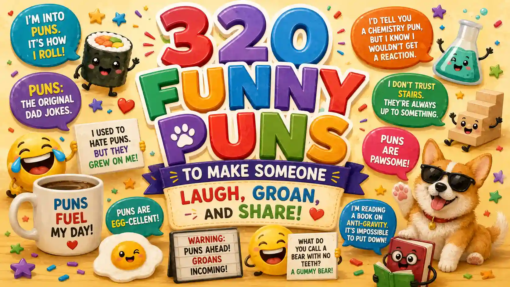 320 Funny Puns to Make Someone Laugh, Groan, and Share