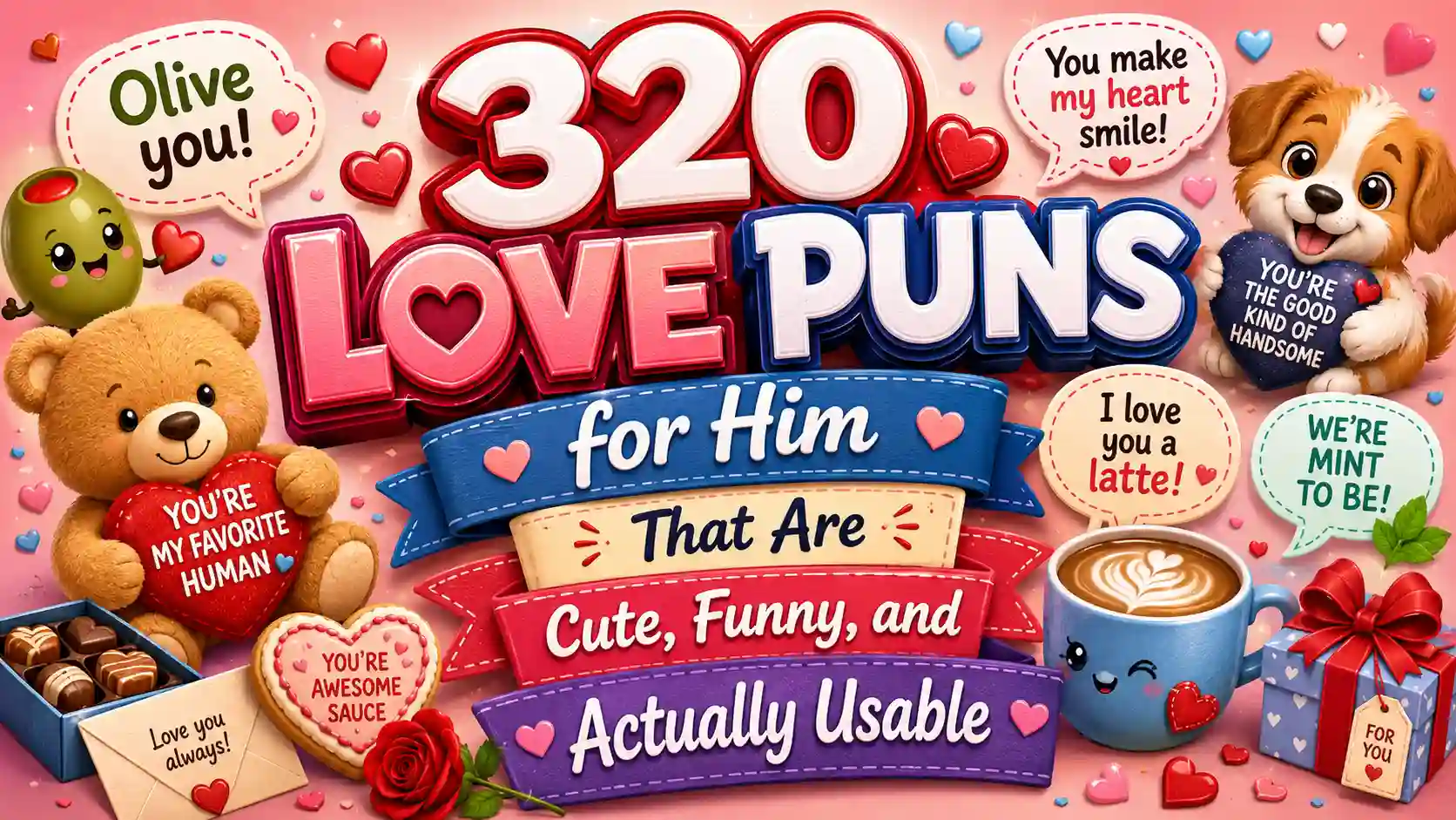320 Love Puns for Him That Are Cute, Funny, and Actually Usable