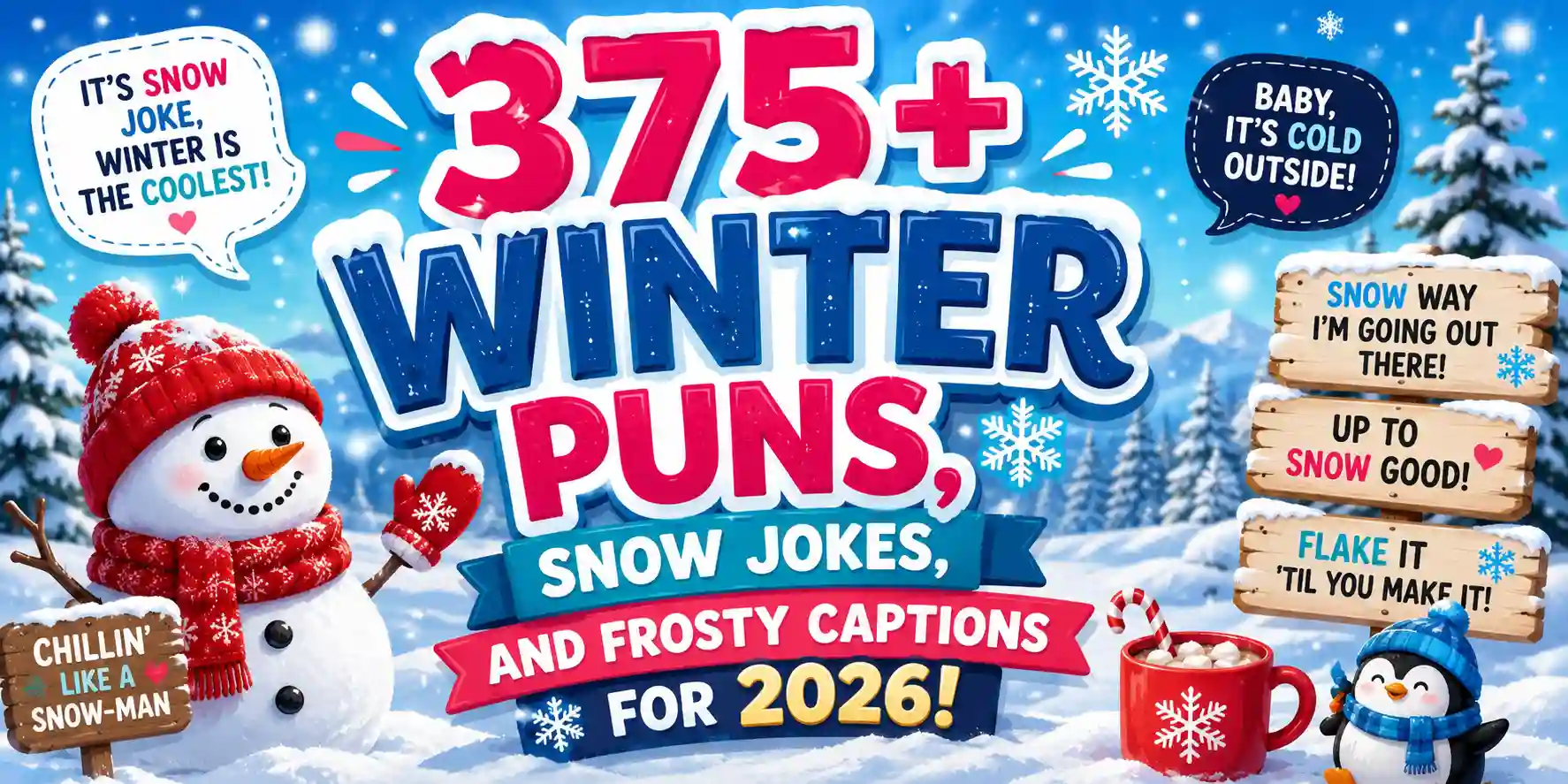 375+ Winter Puns, Snow Jokes, and Frosty Captions for 2026