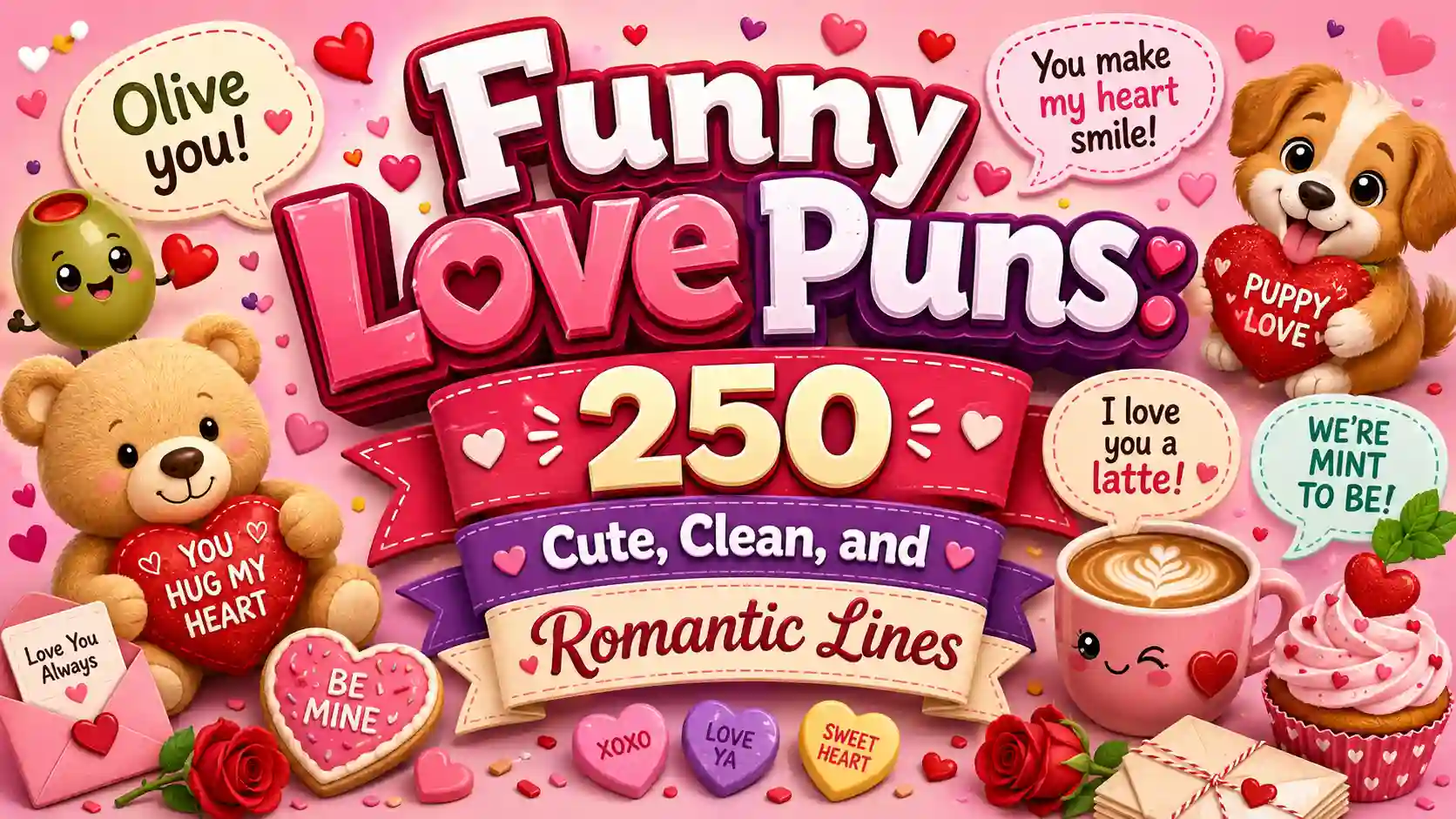 Funny Love Puns: 250 Cute, Clean, and Romantic Lines