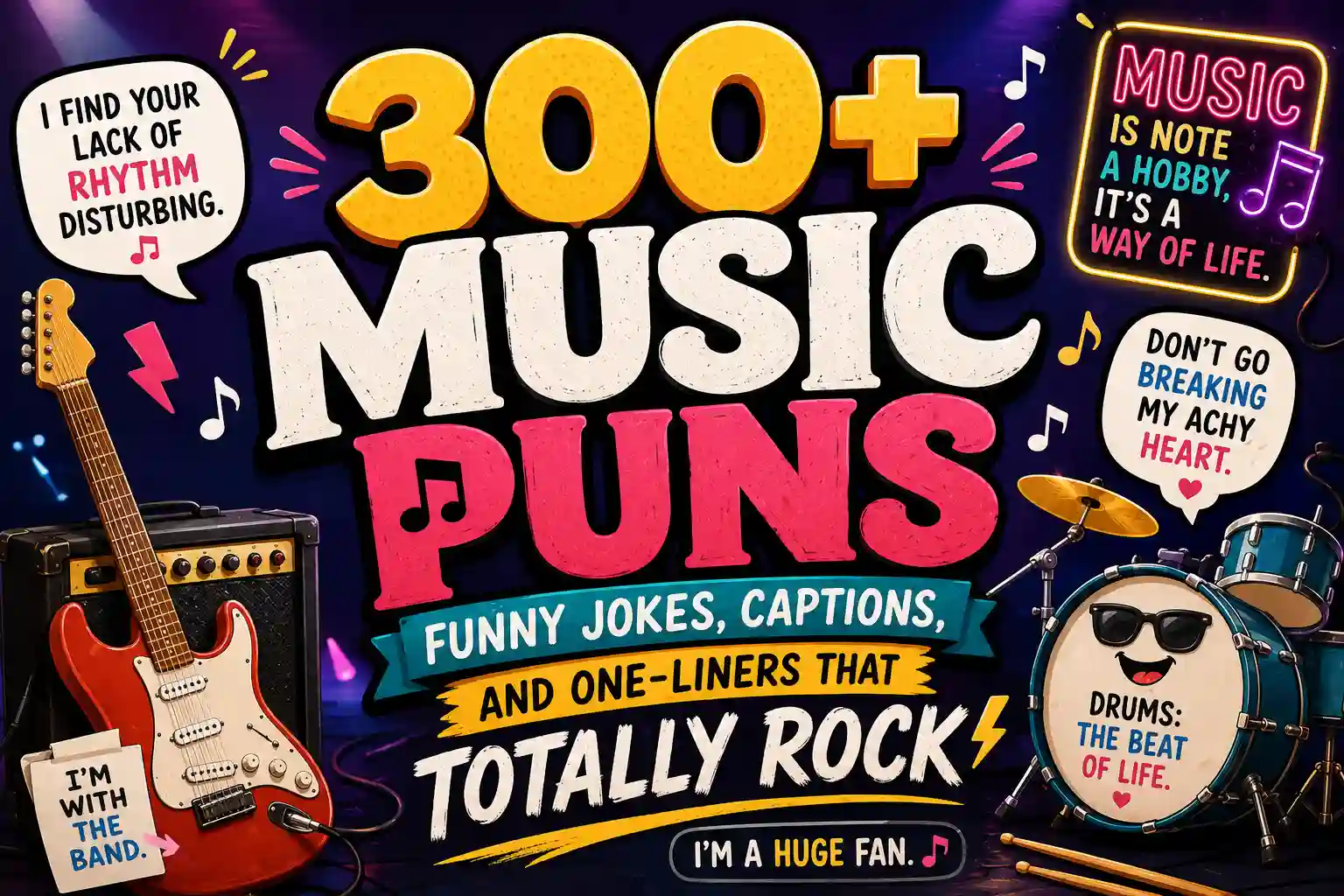 Music Puns: 300+ Funny Jokes, Captions, and One-Liners That Totally Rock