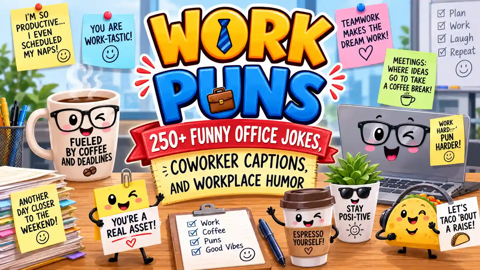 Work Puns: 250+ Funny Office Jokes, Coworker Captions, and Workplace Humor