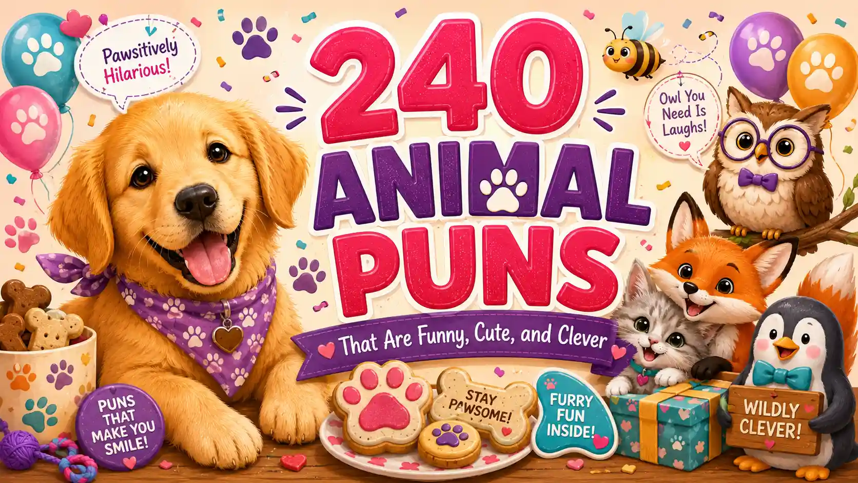 240 Animal Puns That Are Funny, Cute, and Clever