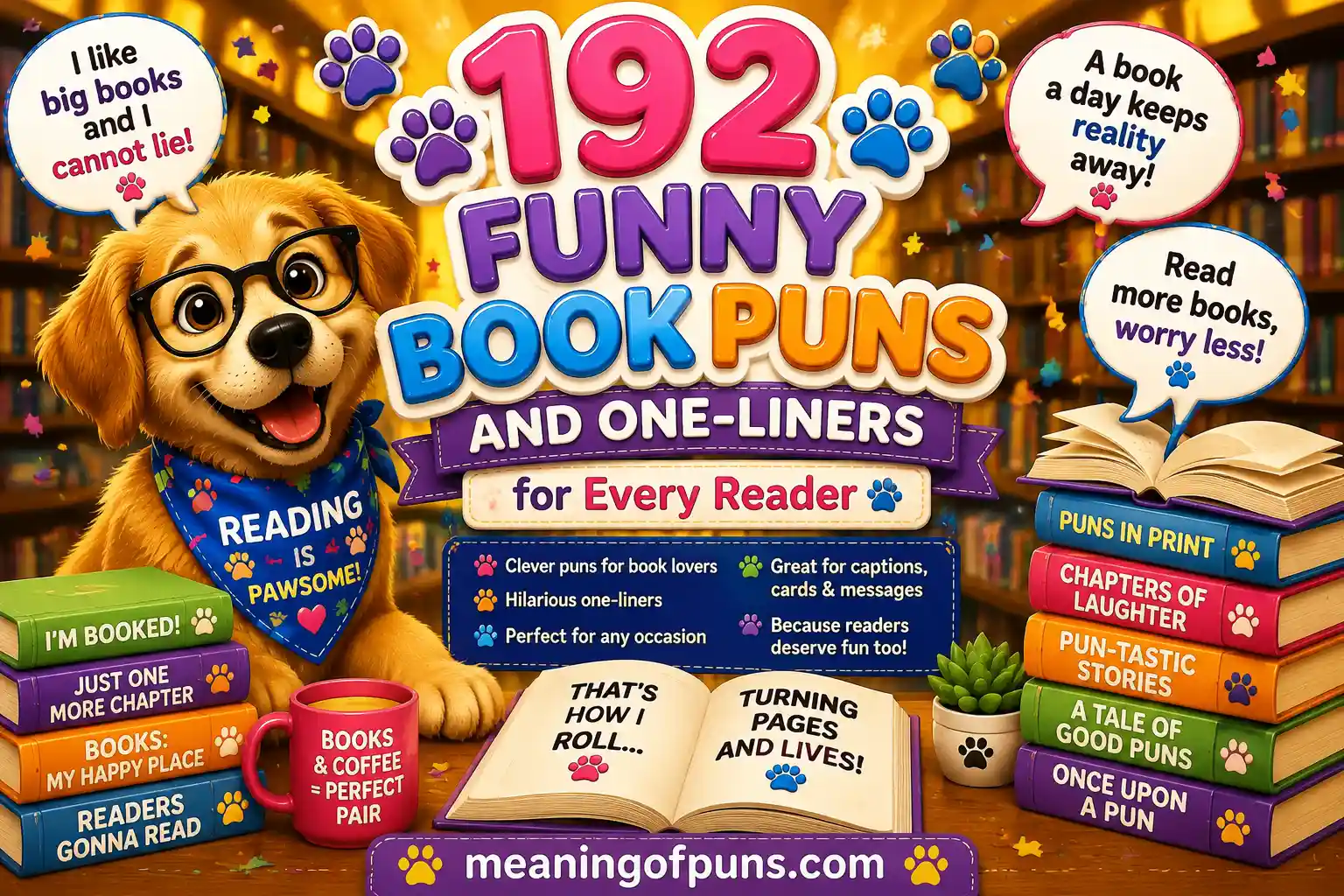 192 Funny Book Puns and One-Liners for Every Reader