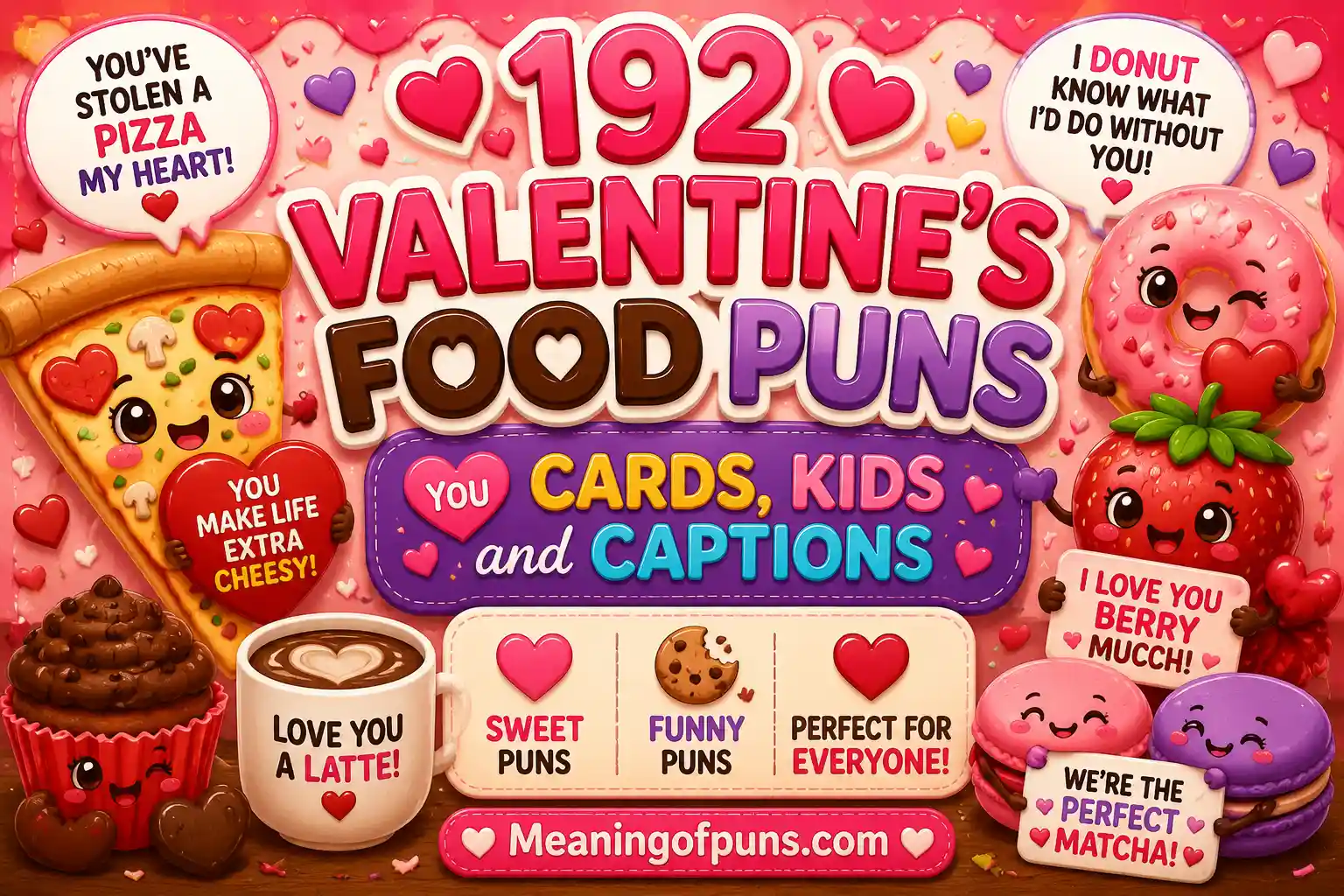 192 Valentine’s Food Puns for Cards, Kids and Captions