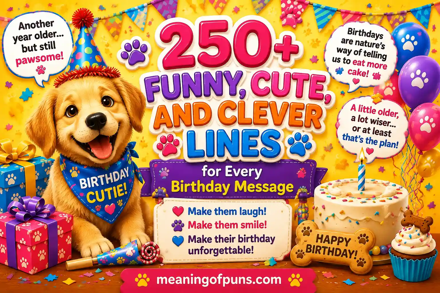 250+ Funny, Cute, and Clever Lines for Every Birthday Message