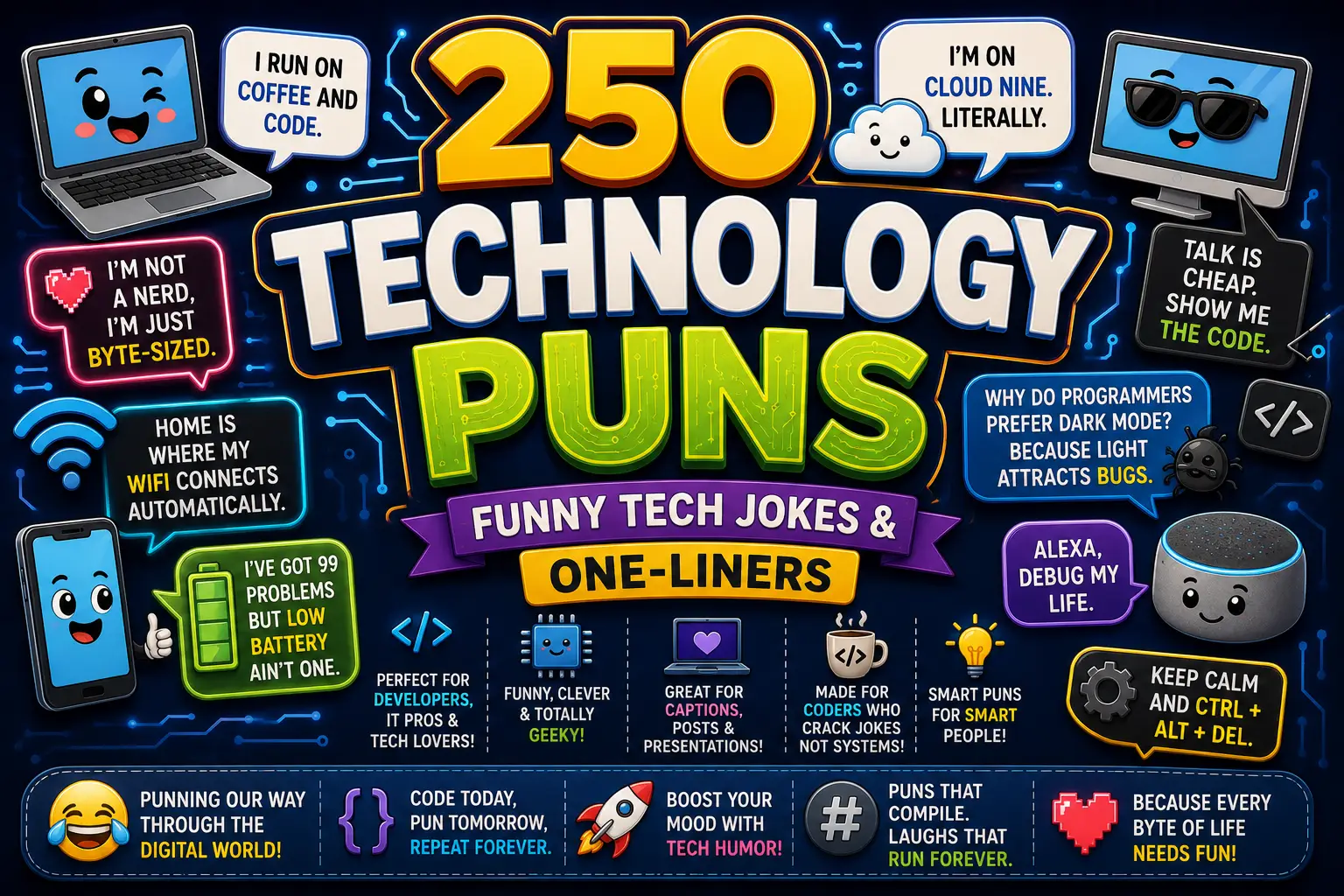 250 Technology Puns: Funny Tech Jokes & One-Liners