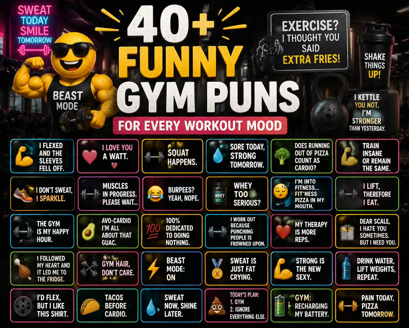40+ Funny Gym Puns for Every Workout Mood
