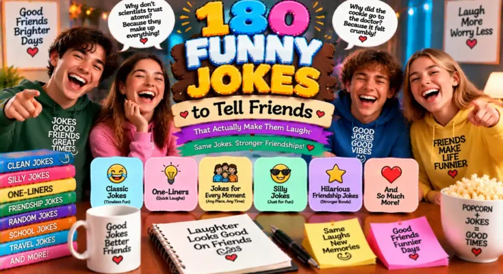 180 Funny Jokes to Tell Friends That Actually Make Them Laugh