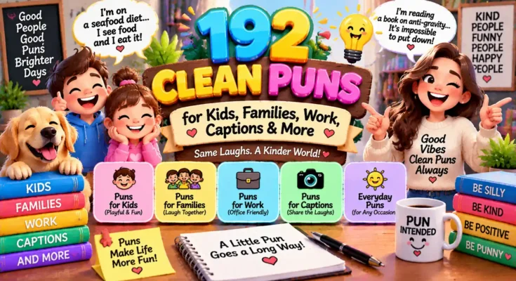 192 Clean Puns for Kids, Families, Work, Captions & More