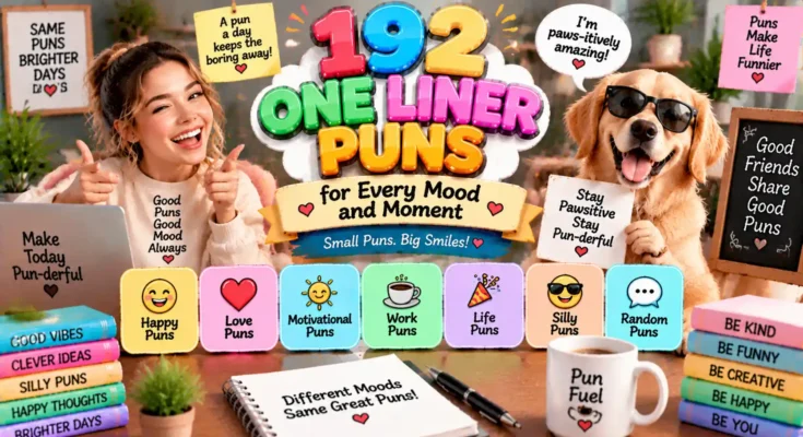 192 One Liner Puns for Every Mood and Moment