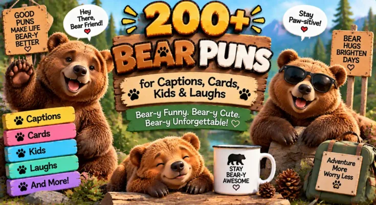 200+ Original Bear Puns for Captions, Cards, Kids & Laughs