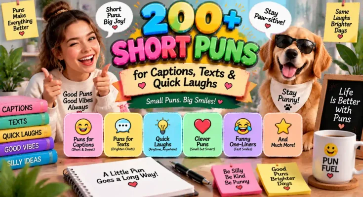 200+ Short Puns for Captions, Texts & Quick Laughs