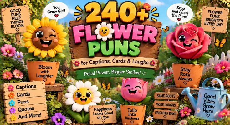 240+ Flower Puns for Captions, Cards & Laughs
