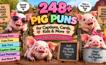 248+ Pig Puns for Captions, Cards, Kids & More