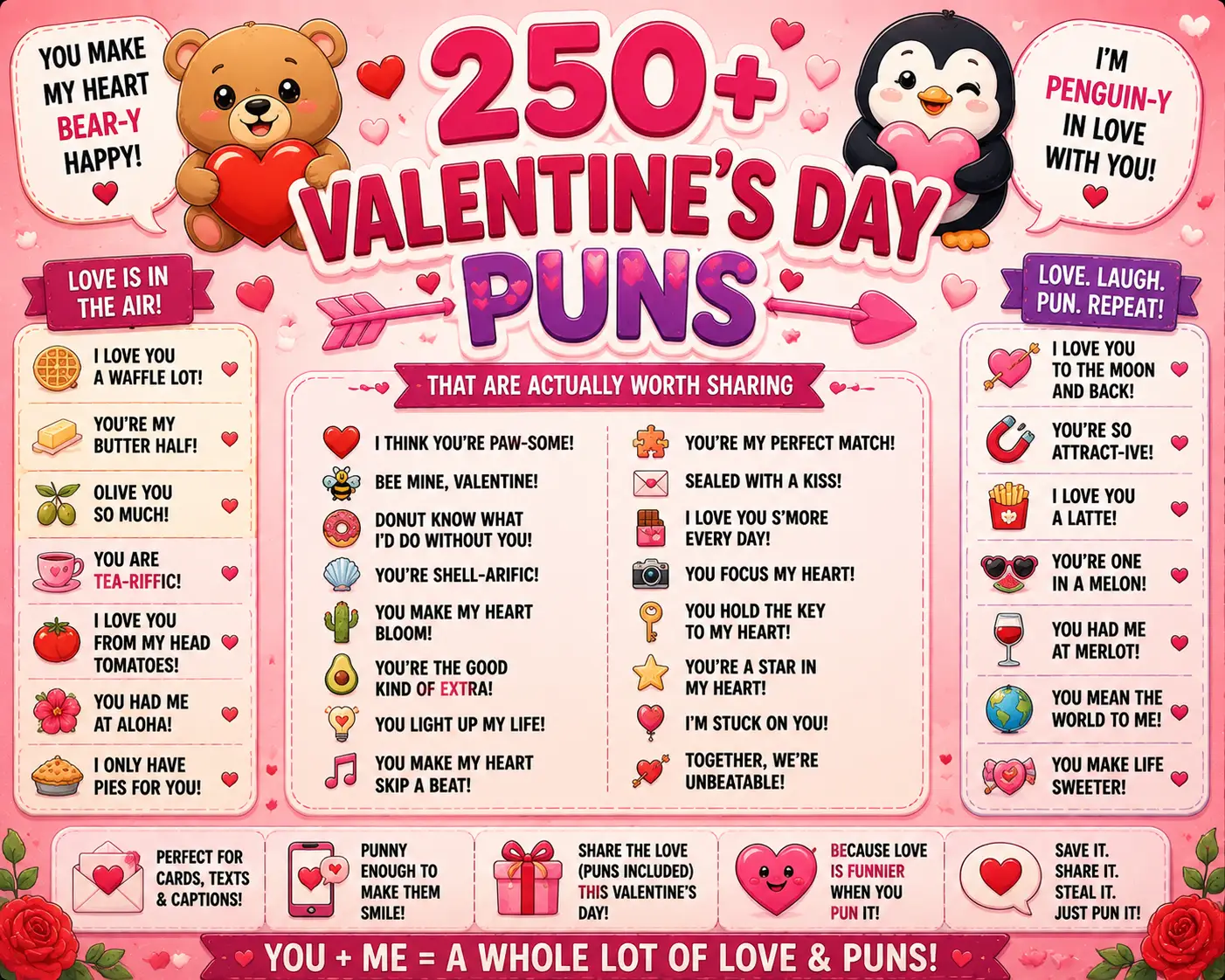 250+ Valentine’s Day Puns That Are Actually Worth Sharing