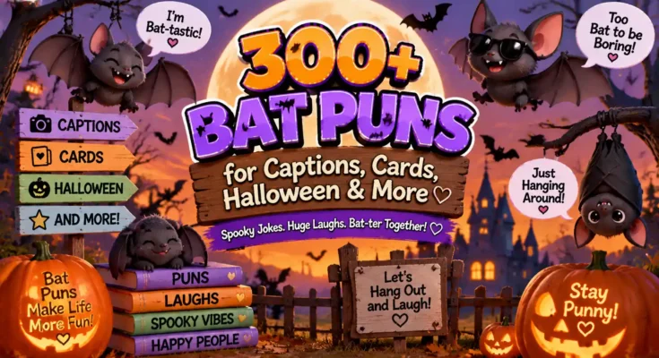 300+ Bat Puns for Captions, Cards, Halloween & More