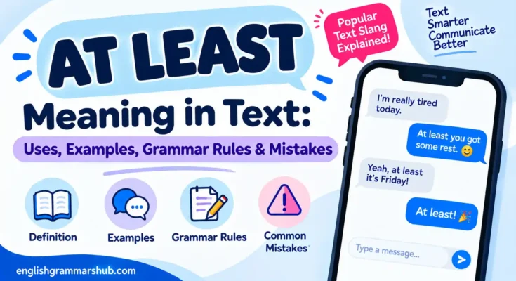 At Least Meaning: Uses, Examples, Grammar Rules & Mistakes
