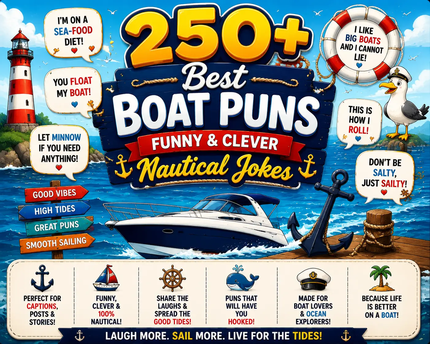 250+ Best Boat Puns: Funny & Clever Nautical Jokes
