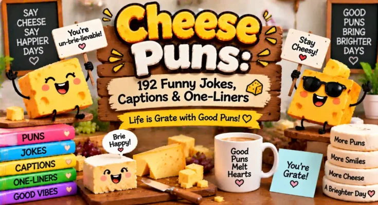 Cheese Puns: 192 Funny Jokes, Captions & One-Liners