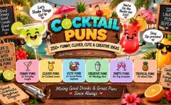 Cocktail Puns: 250+ Funny, Clever, Cute & Creative Ideas
