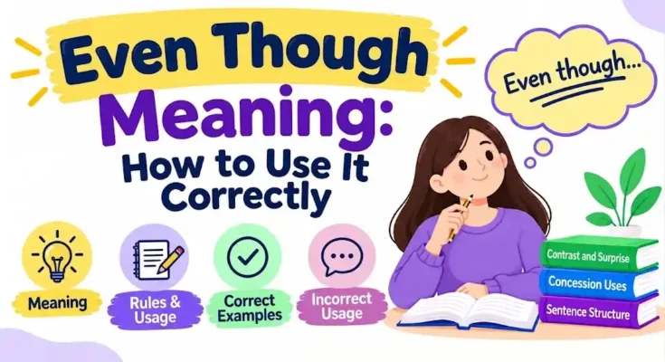 Even Though Meaning: Rules, Examples & Usage