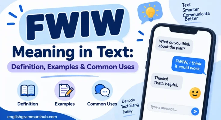 FWIW Meaning in Text: Definition, Examples & Common Uses