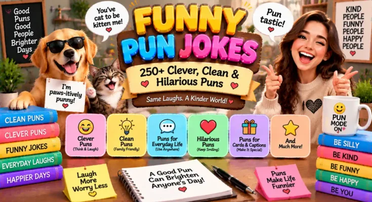 Funny Pun Jokes: 250+ Clever, Clean & Hilarious Puns