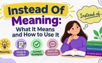 Instead Of Meaning: What It Means and How to Use It