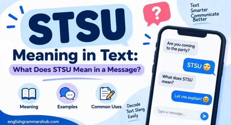 STSU Meaning in Text: What Does STSU Mean in a Message?