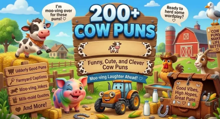Cow Puns: 200+ Funny, Cute, and Clever Cow Puns